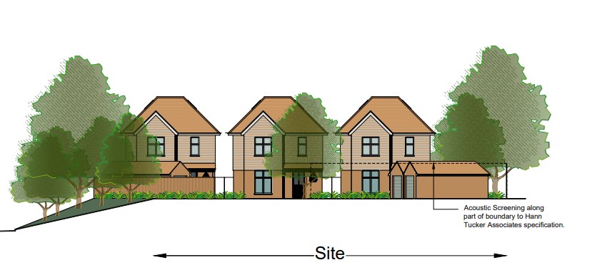 Lot: 20 - VALUABLE FREEHOLD RESIDENTIAL SITE FOR THREE NEW HOMES - Proposed Street Elevation